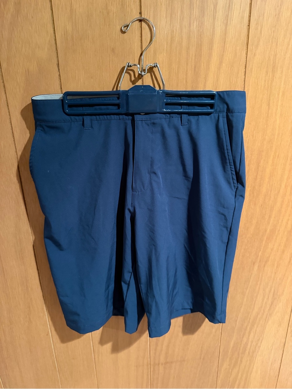 adidas Men's Dark Blue Flat Front Golf Shorts
